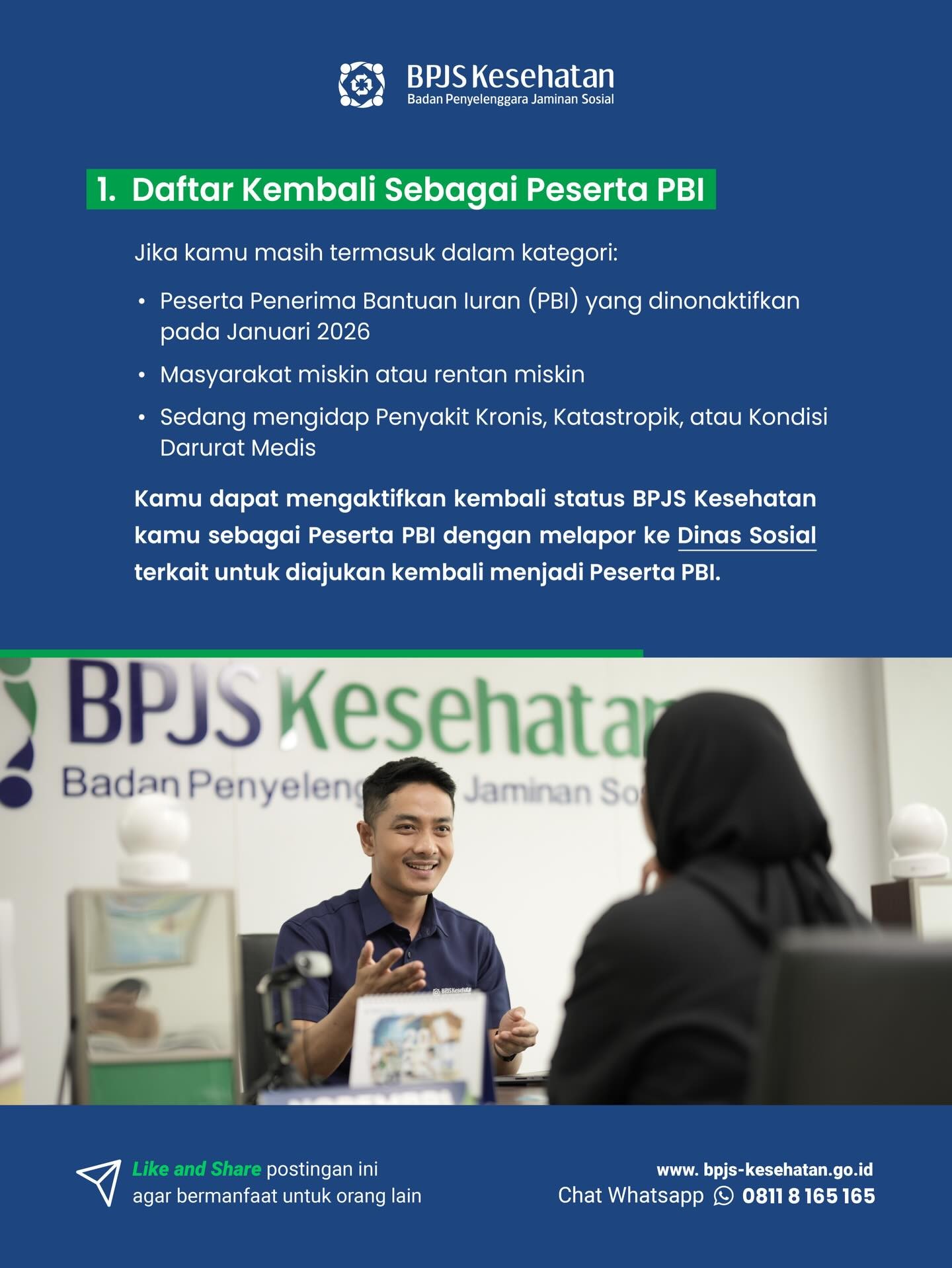 Pengumuman Layanan BPJS Kesehatan PBI