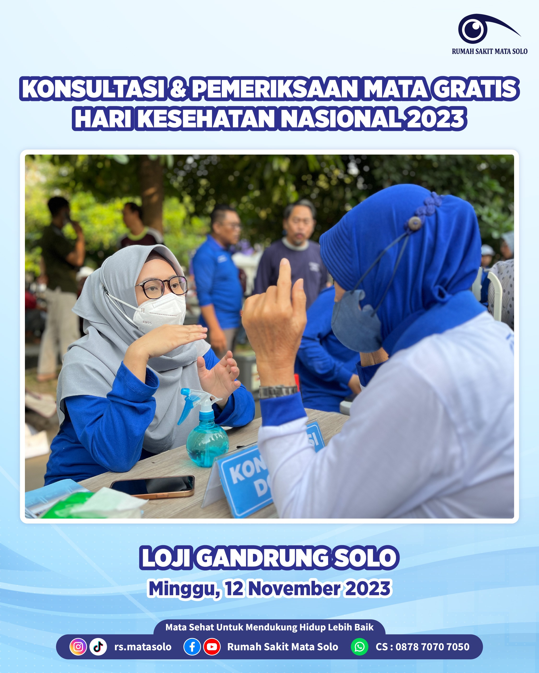 RS Mata Solo Gelar Pemeriksaan Mata Gratis Sambut Hari Kesehatan Nasional 2023