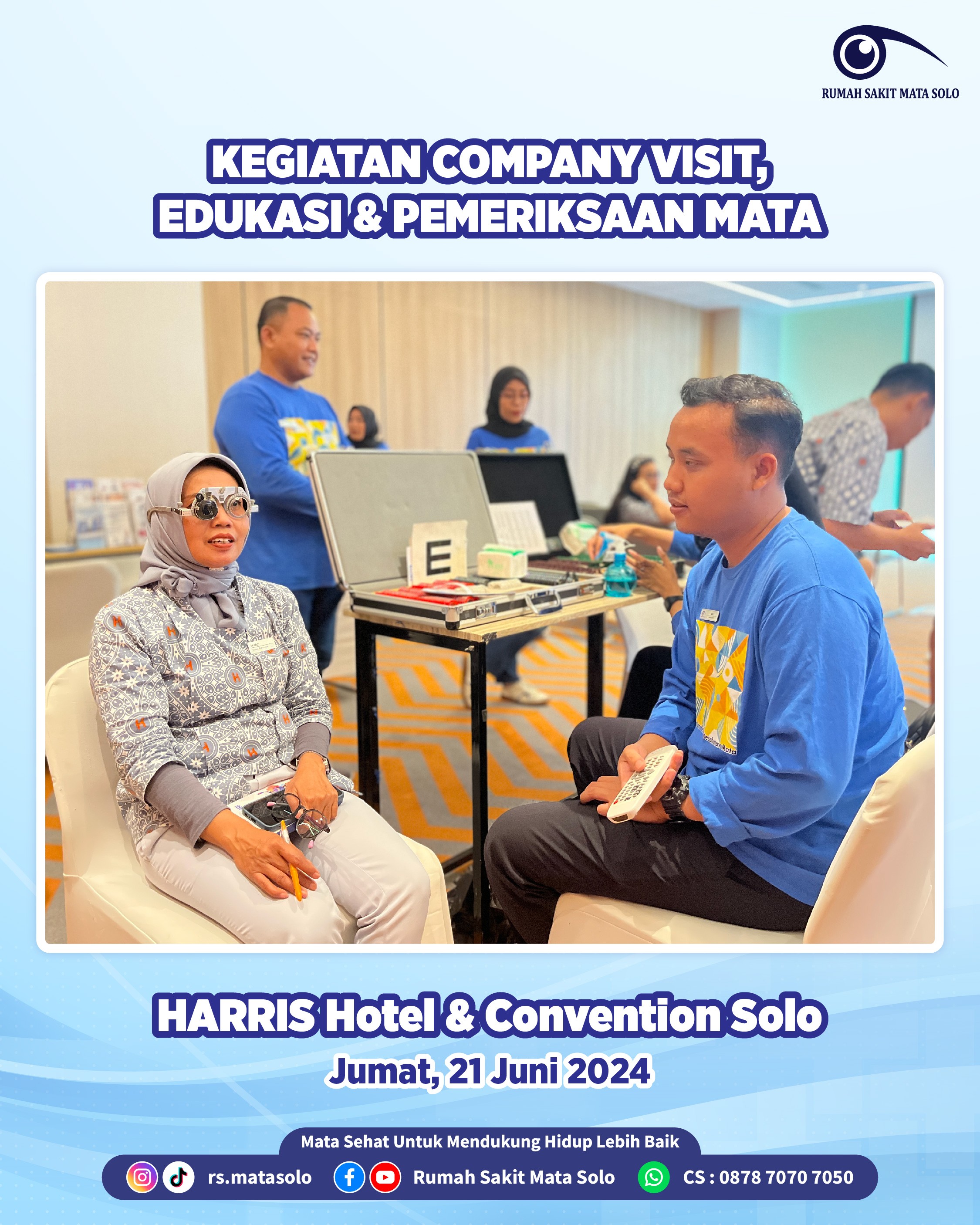 RS Mata Solo Gelar Edukasi dan Pemeriksaan Mata Gratis di HARRIS Hotel & Convention Solo