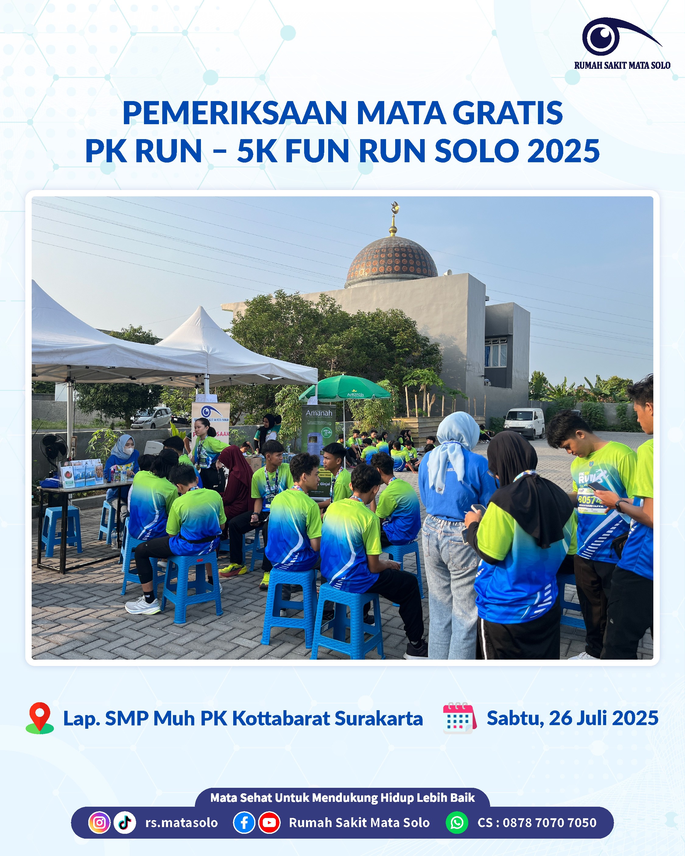 Lari Sehat, Mata Sehat! RS Mata Solo Hadirkan Pemeriksaan Mata Gratis di PK RUN Solo