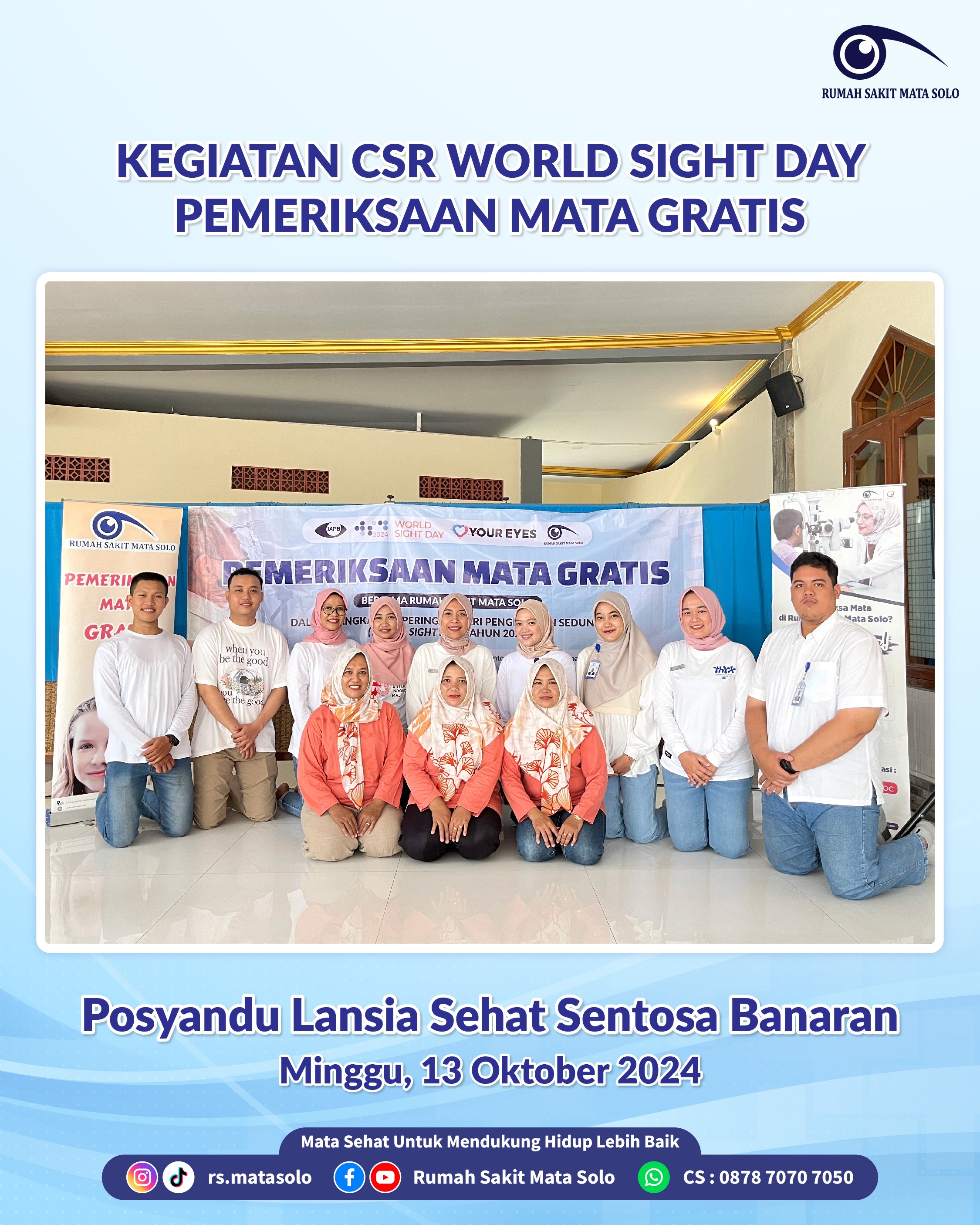 World Sight Day 2024, RS Mata Solo Gelar Pemeriksaan Mata Gratis di Posyandu Lansia