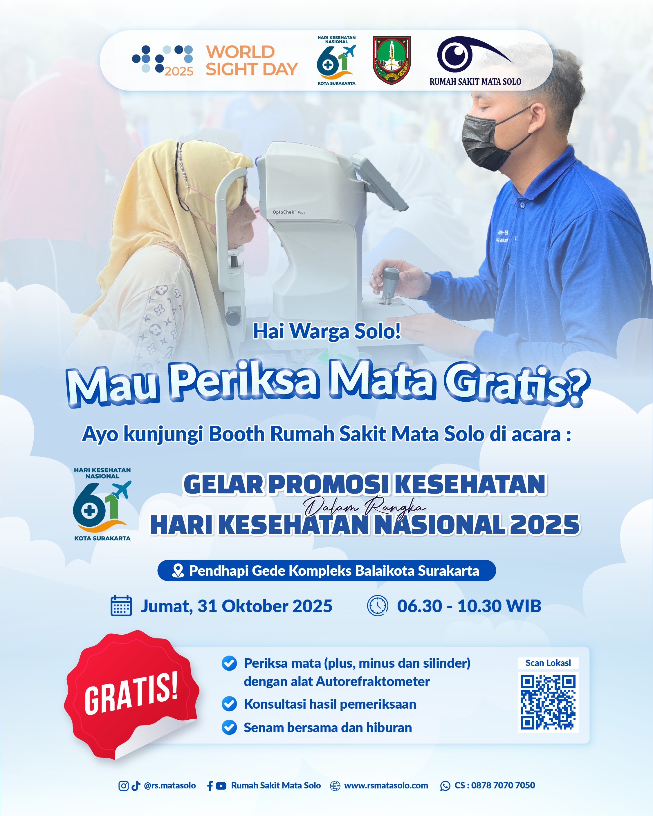 Pemeriksaan Mata Gratis di Acara Hari Kesehatan Nasional 2025