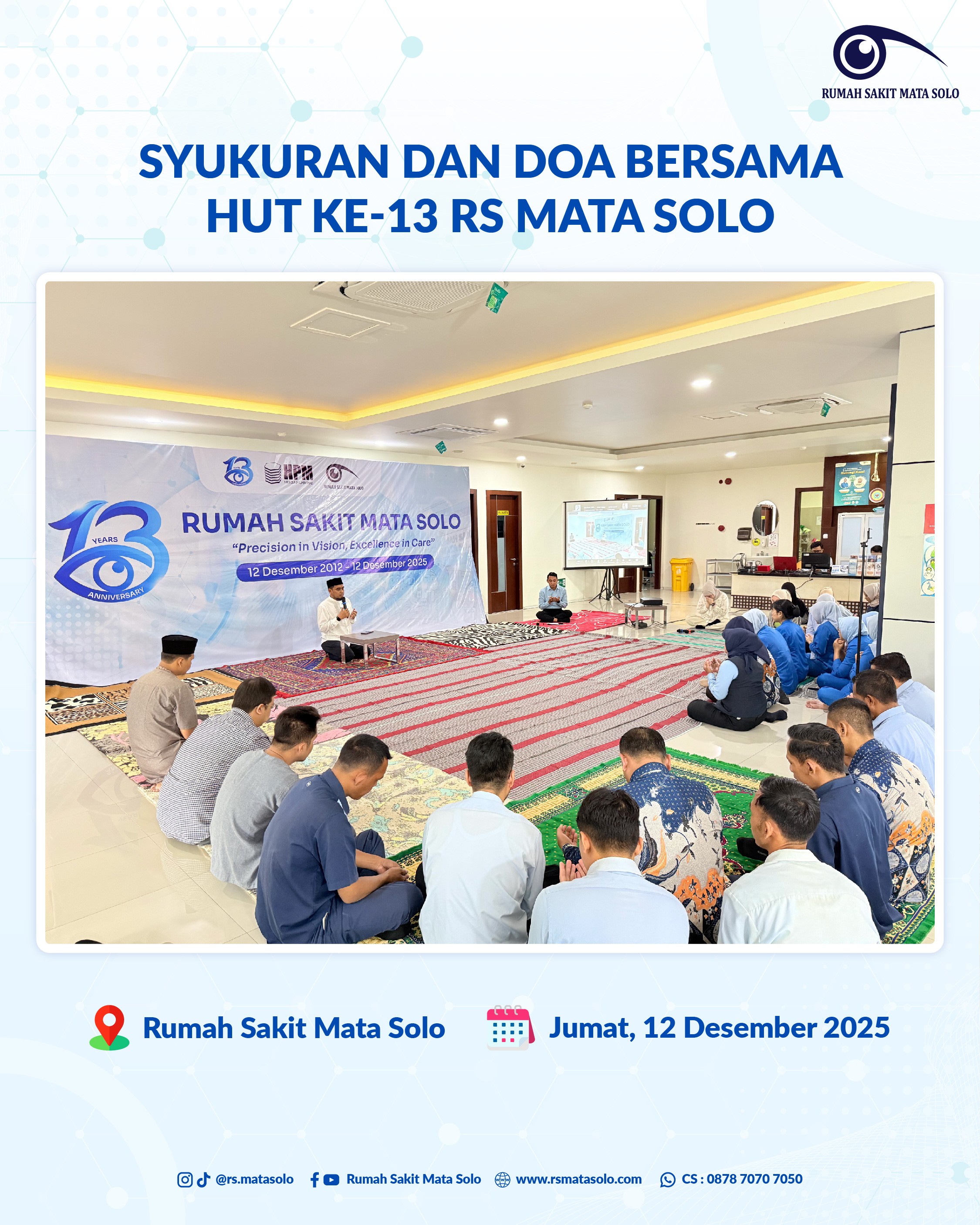 RS Mata Solo Gelar Syukuran Hari Ulang Tahun ke-13 serta Doa Bersama