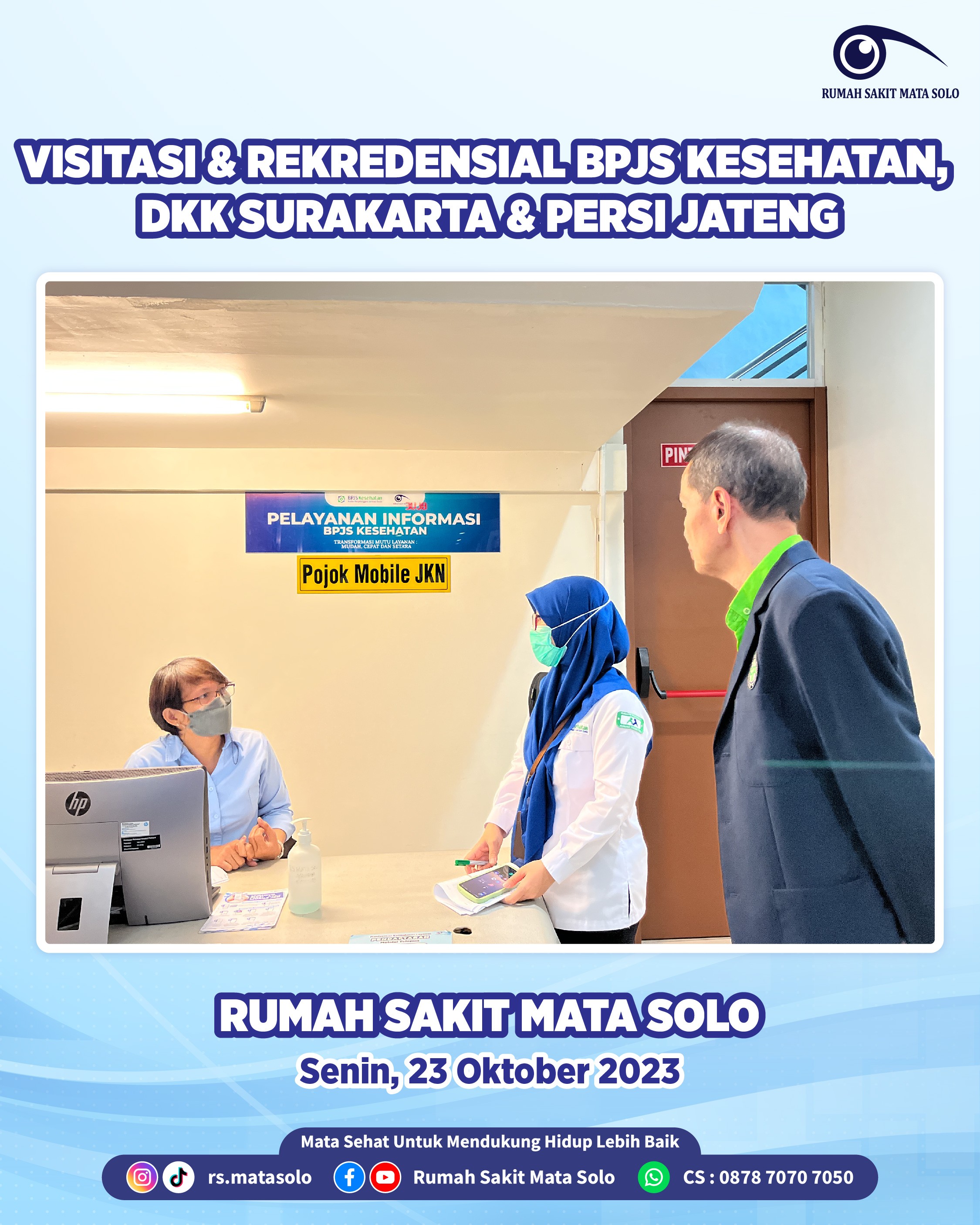 RS Mata Solo Menerima Kunjungan Rekredensial BPJS Kesehatan, DKK Surakarta & PERSI Jateng