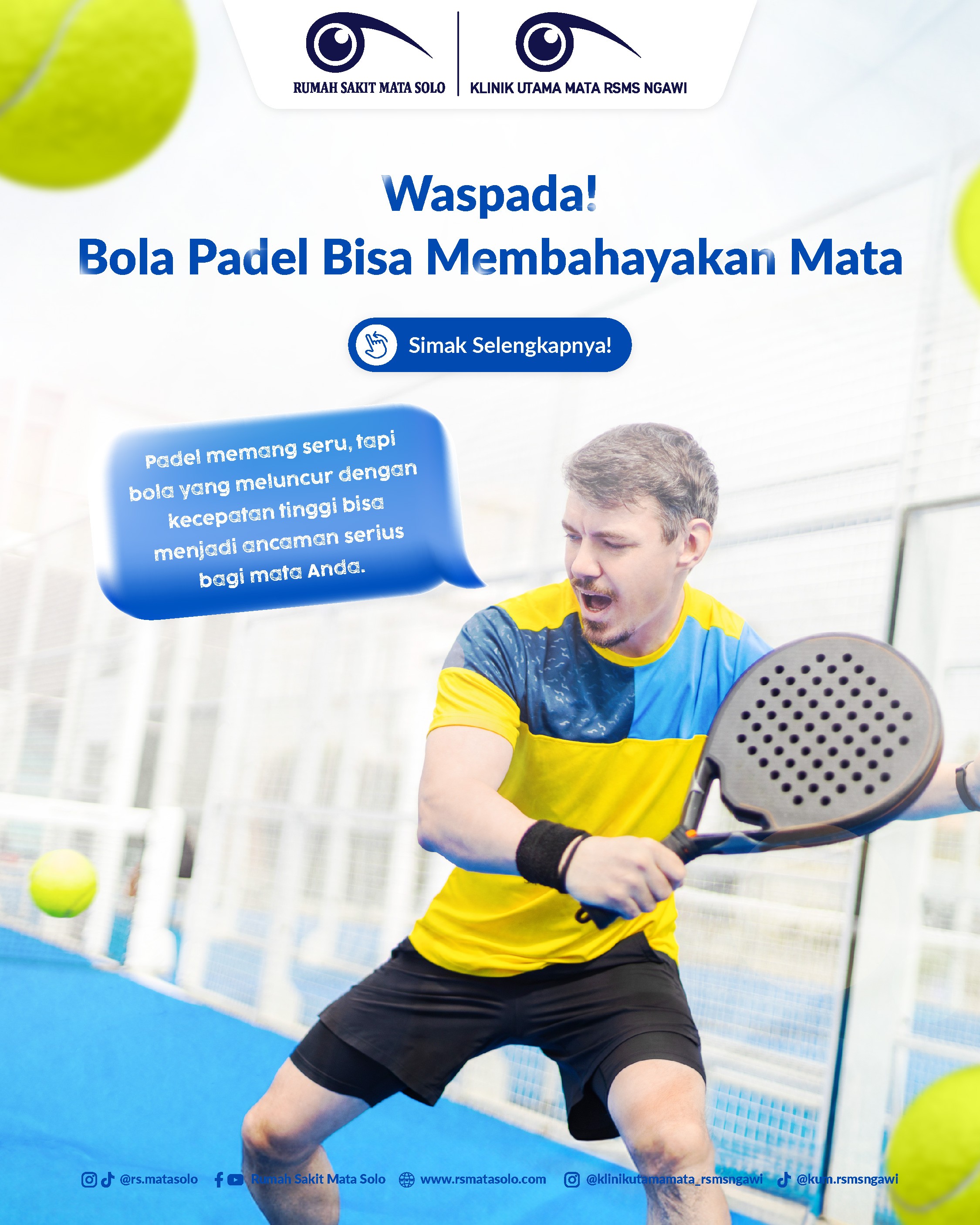 Padel Lagi Hype: Bahaya Cedera Mata dan Cara Mencegahnya